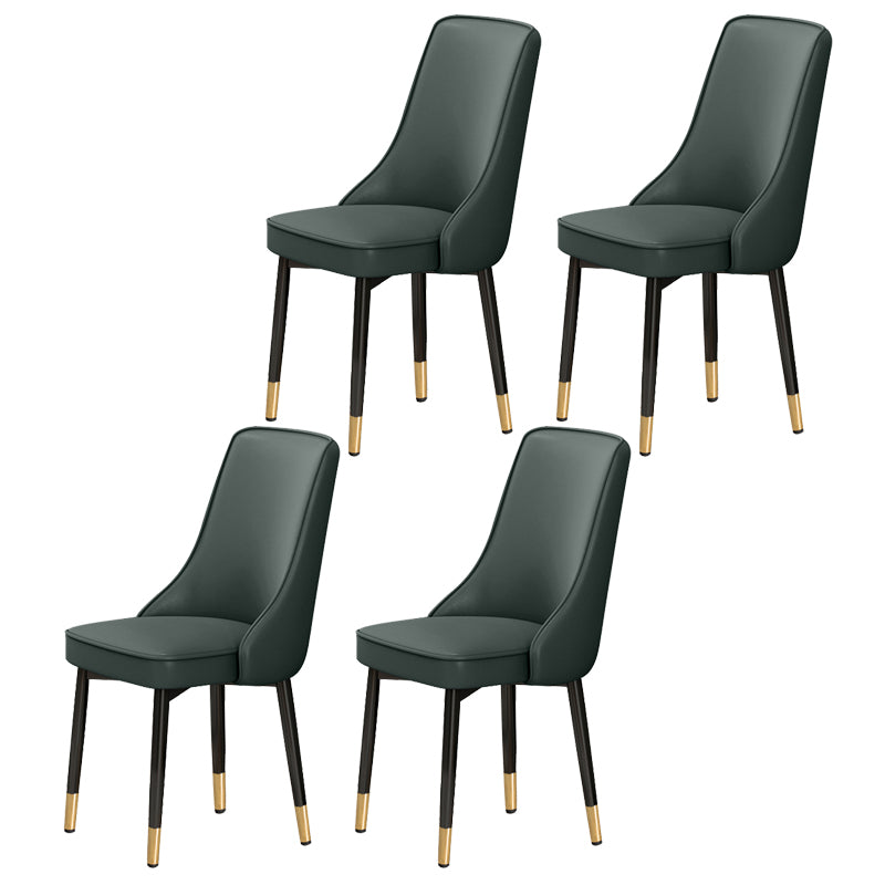 Scandinavian Style Metal Dining Chairs Dining Room Parsons Armless Chair
