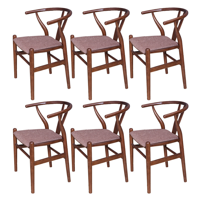 Silla auxiliar de cocina contemporánea de madera con cojín de color, sillón de comedor Wishbone