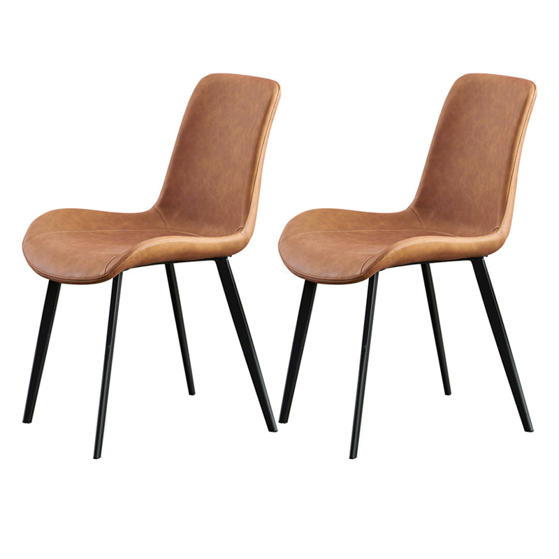Chaise de salle à manger industrielle en métal, finition métallique, chaise de salle à manger à dossier solide