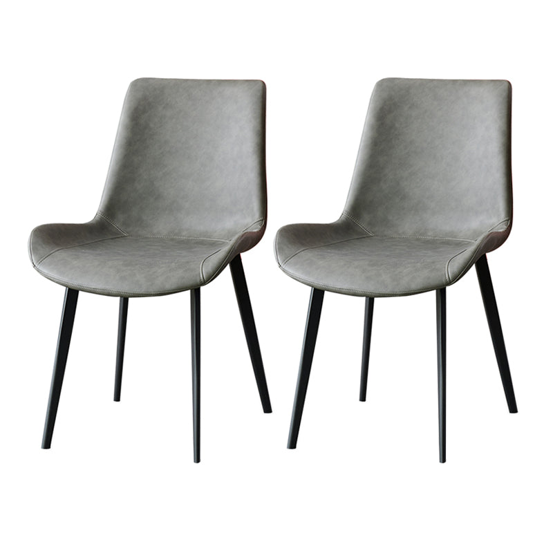 Chaise de salle à manger industrielle en métal, finition métallique, chaise de salle à manger à dossier solide
