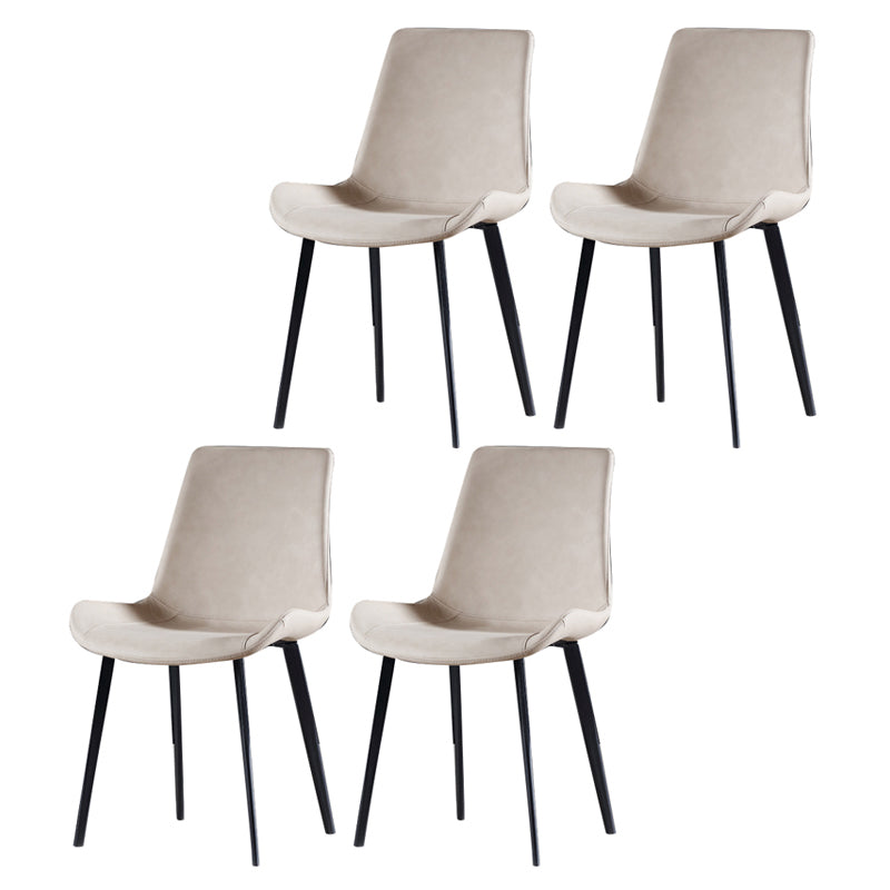 Silla de comedor industrial de metal con acabado metálico y respaldo sólido