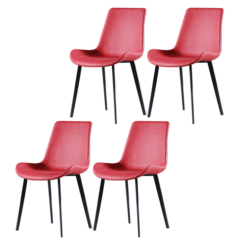 Silla de comedor industrial de metal con acabado metálico y respaldo sólido