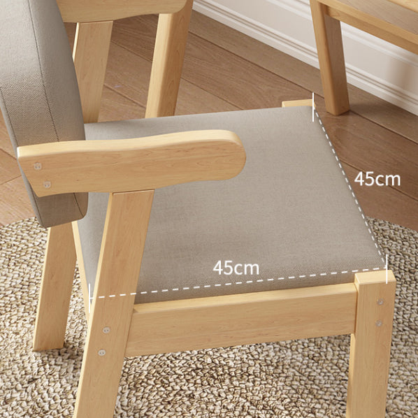 Fauteuil de salle à manger moderne en bois avec coussin de couleur, chaise d'appoint à dossier ouvert