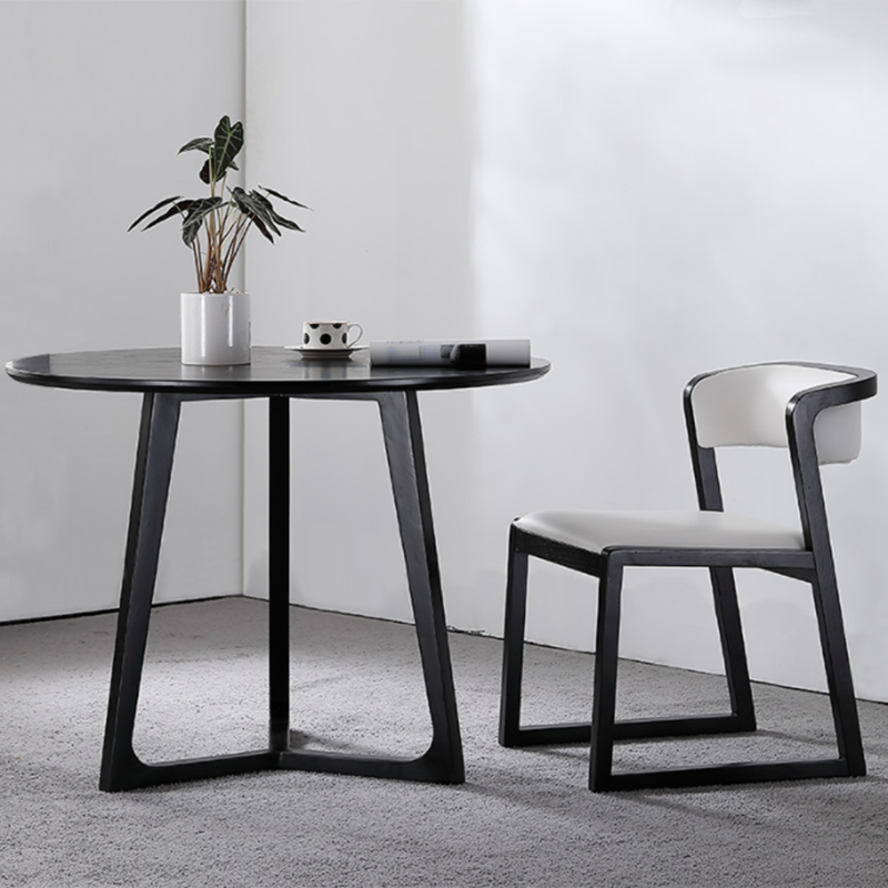 Chaises d'appoint rembourrées de style scandinave, chaise de salle à manger à dossier ouvert pour un usage domestique