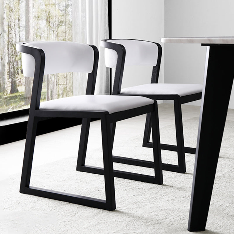 Chaises d'appoint rembourrées de style scandinave, chaise de salle à manger à dossier ouvert pour un usage domestique