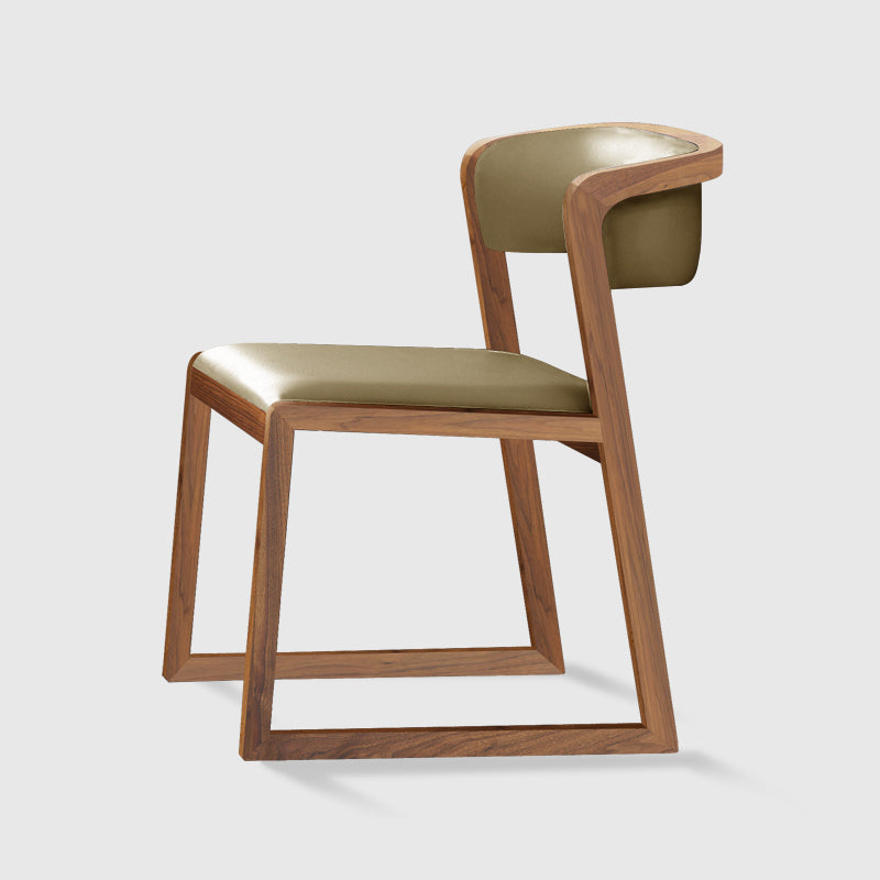 Chaises d'appoint rembourrées de style scandinave, chaise de salle à manger à dossier ouvert pour un usage domestique