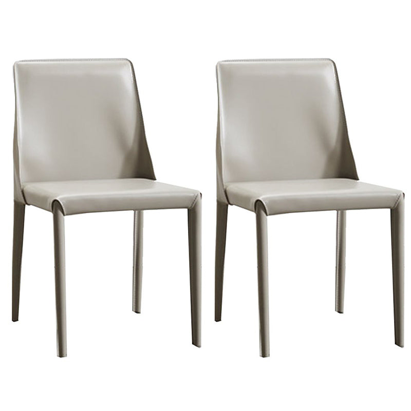 Chaise d'appoint industrielle pour la maison Chaise de salle à manger rembourrée en métal à dossier solide (Ensemble de 2)
