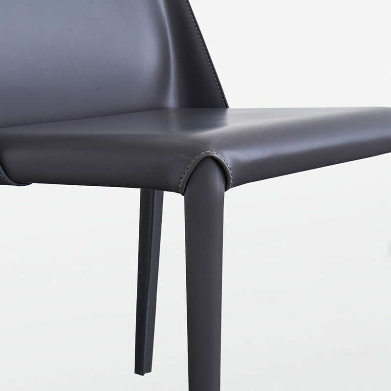 Chaise d'appoint industrielle pour la maison Chaise de salle à manger rembourrée en métal à dossier solide (Ensemble de 2)