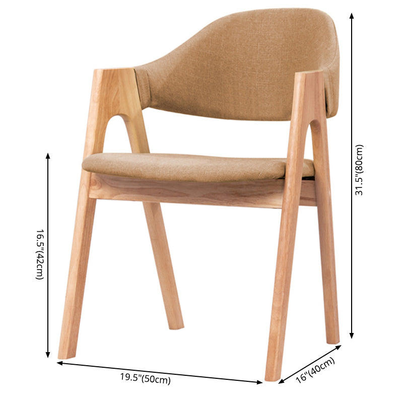 Silla de comedor abierta con acabado mate tapizada para tienda de té con leche escandinava