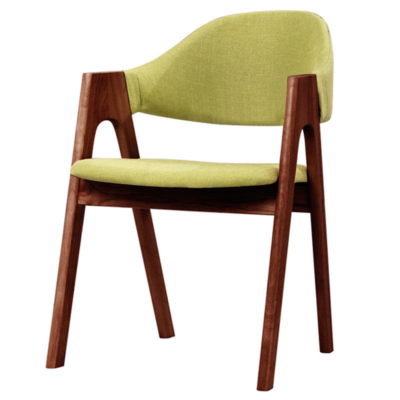 Chaise de salle à manger ouverte avec accoudoirs rembourrés, magasin de thé au lait scandinave, finition mate