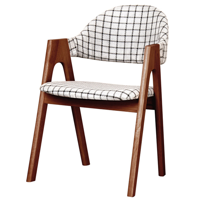Chaise de salle à manger ouverte avec accoudoirs rembourrés, magasin de thé au lait scandinave, finition mate
