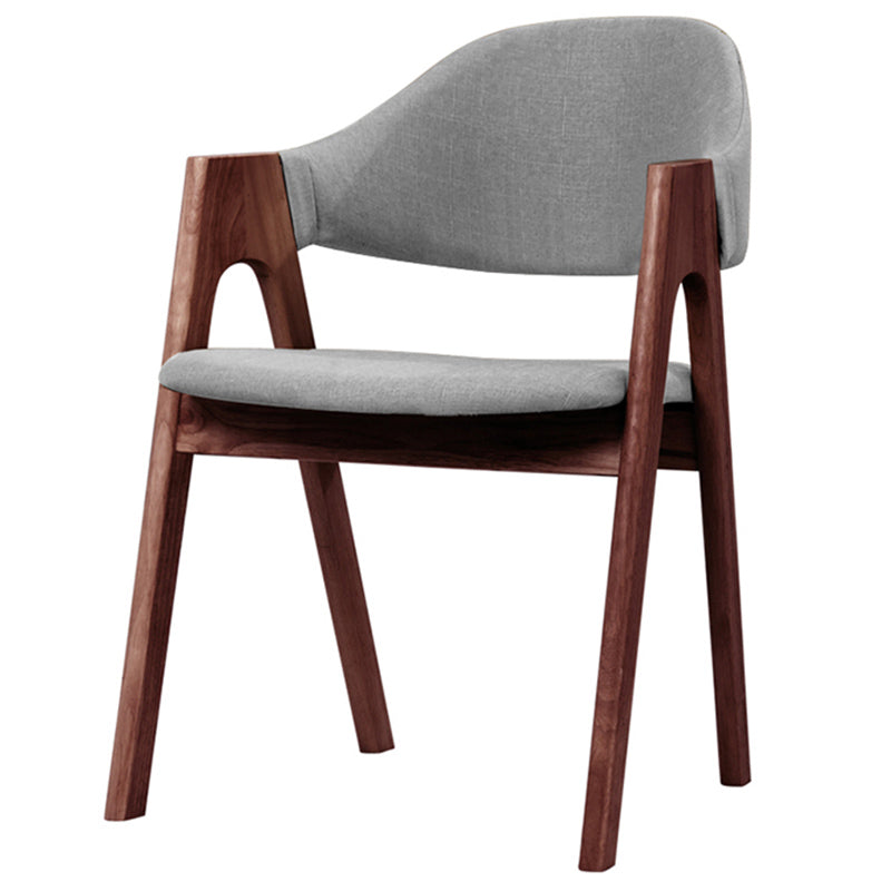 Silla de comedor abierta con acabado mate tapizada para tienda de té con leche escandinava