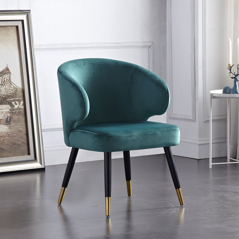 Chaises de salle à manger en velours de style scandinave