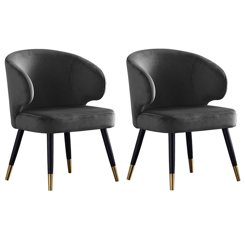 Chaises de salle à manger en velours de style scandinave