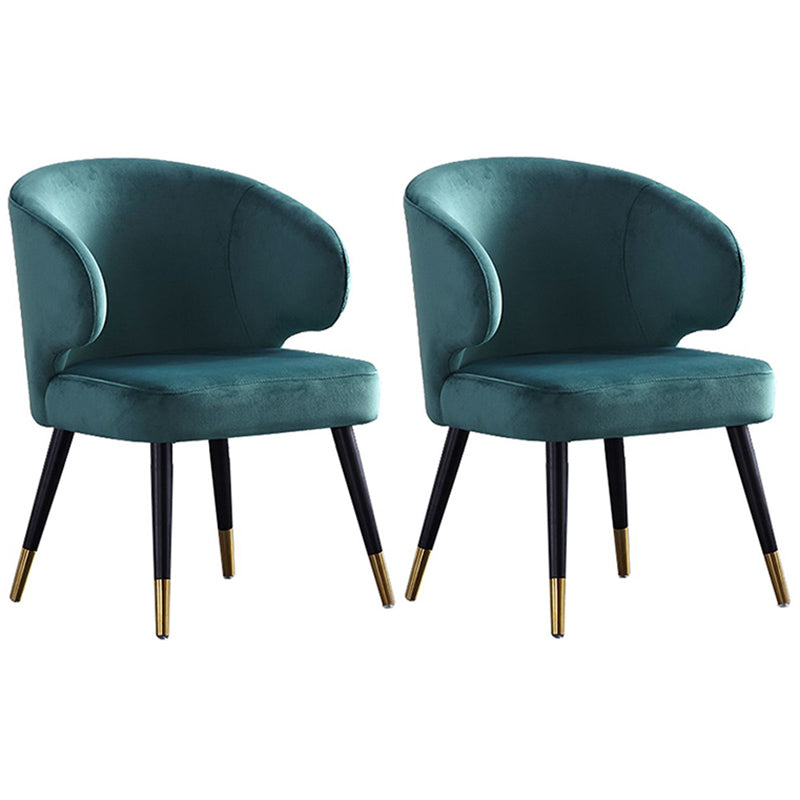 Chaises de salle à manger en velours de style scandinave