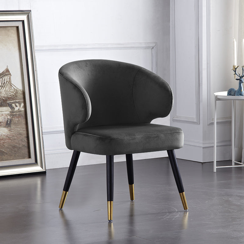 Chaises de salle à manger en velours de style scandinave