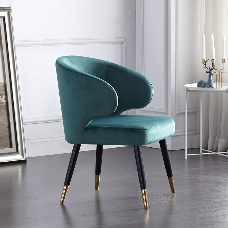 Chaises de salle à manger en velours de style scandinave