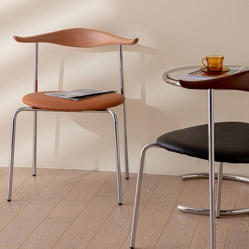 Chaises latérales rembourrées de style contemporain chaises de salle à manger sans corne de corne à la maison pour la maison