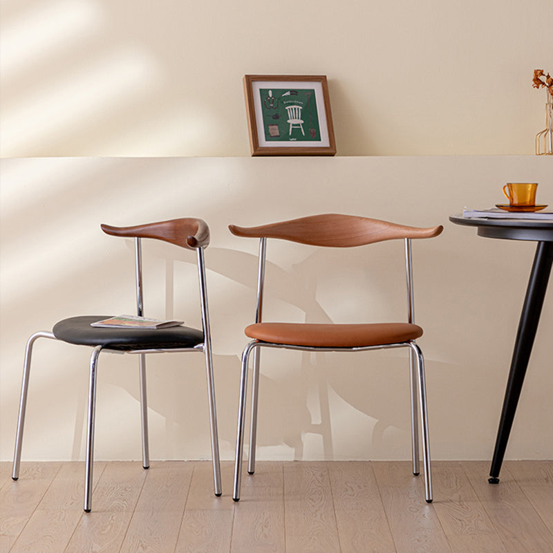 Chaises latérales rembourrées de style contemporain chaises de salle à manger sans corne de corne à la maison pour la maison