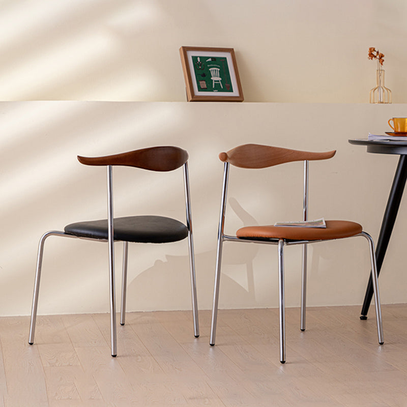 Chaises latérales rembourrées de style contemporain chaises de salle à manger sans corne de corne à la maison pour la maison