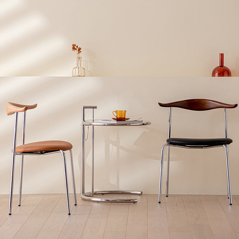 Chaises latérales rembourrées de style contemporain chaises de salle à manger sans corne de corne à la maison pour la maison