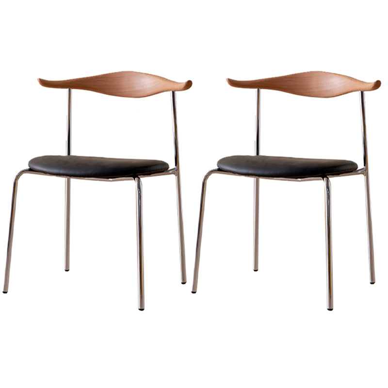 Chaises latérales rembourrées de style contemporain chaises de salle à manger sans corne de corne à la maison pour la maison