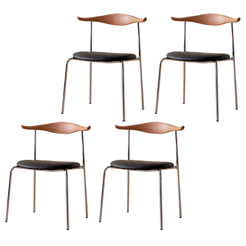 Chaises latérales rembourrées de style contemporain chaises de salle à manger sans corne de corne à la maison pour la maison