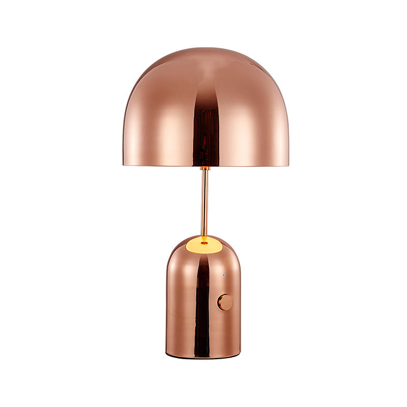 Tavolo in metallo luce modernismo 1 lampadina per scrivania piccola in oro rosa per camera da letto