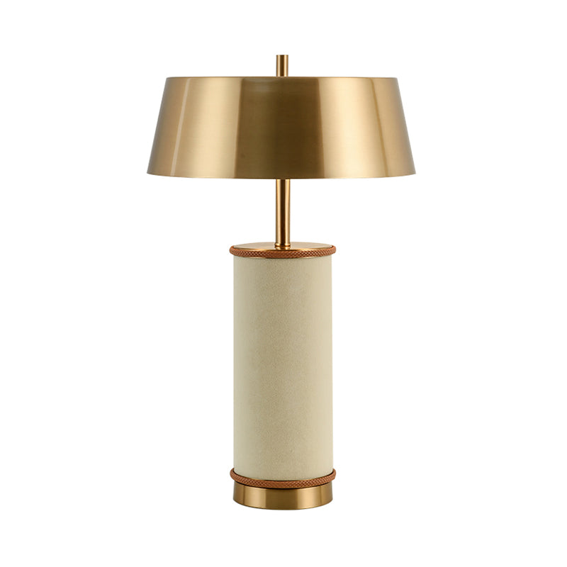 Uitlopende tafellamp modernistisch metaal 1 lamp kleine bureaulamp in wit voor woonkamer