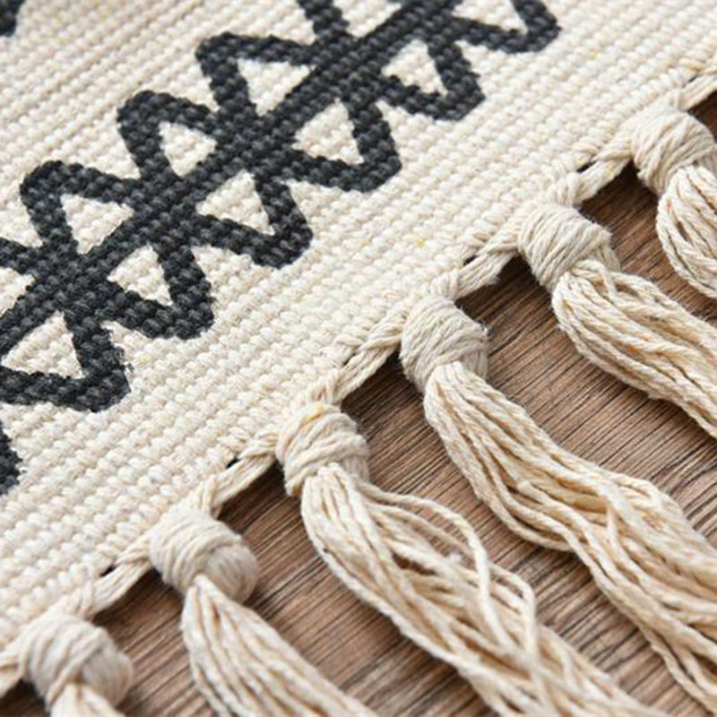 Green Modern Carpet Cotton Panda Carpet Non-Slip Backing Carpet for Living Room