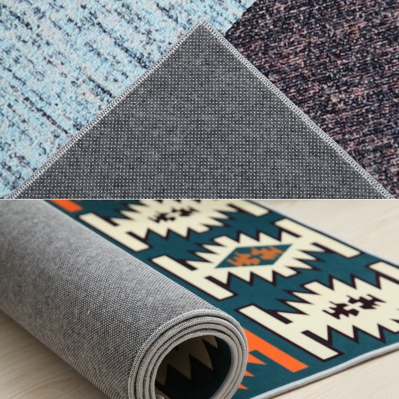 Traditioneller Medaillon-gedruckter Teppich Polyester Innenteppich nicht rutschfest