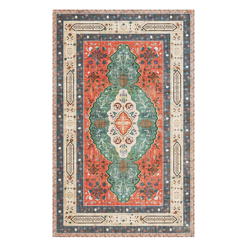 Moroccan Tribal Totem Indoor Rug Polyester Carpet Stain Resistant Area Carpet for Home Decoration