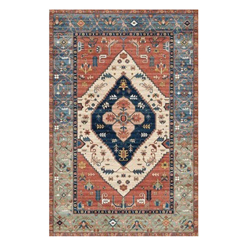 Moroccan Tribal Totem Indoor Rug Polyester Carpet Stain Resistant Area Carpet for Home Decoration