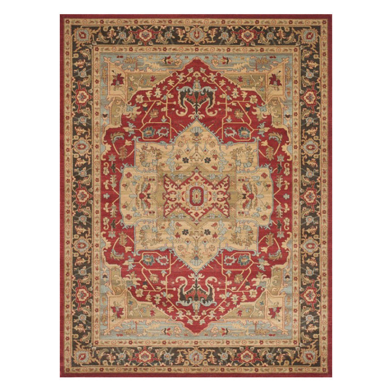 Moroccan Tribal Totem Indoor Rug Polyester Carpet Stain Resistant Area Carpet for Home Decoration