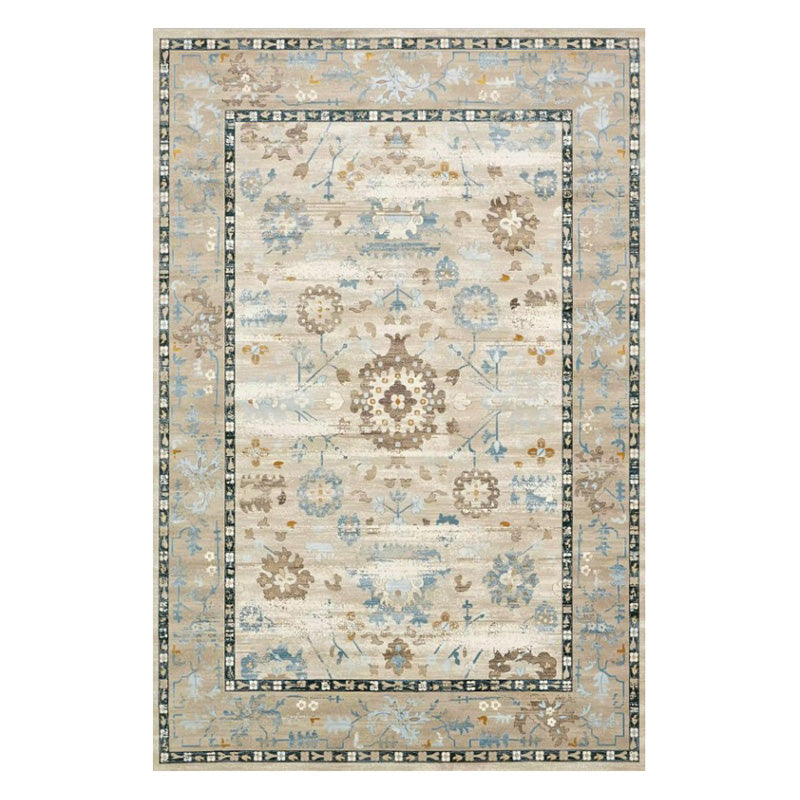 Moroccan Tribal Totem Indoor Rug Polyester Carpet Stain Resistant Area Carpet for Home Decoration