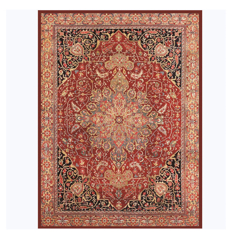 Moroccan Tribal Totem Indoor Rug Polyester Carpet Stain Resistant Area Carpet for Home Decoration