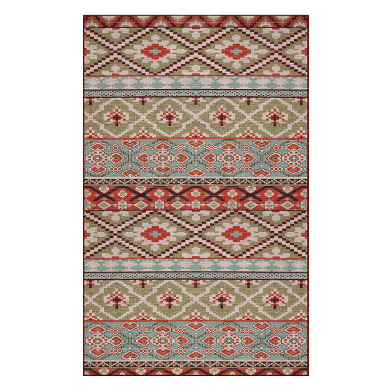 Moroccan Tribal Totem Indoor Rug Polyester Carpet Stain Resistant Area Carpet for Home Decoration