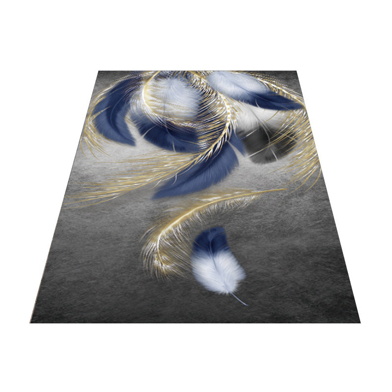 Modern Area Rug Unique Animal Print Carpet Washable Polyester Living Room Rug with Non-Slip Backing
