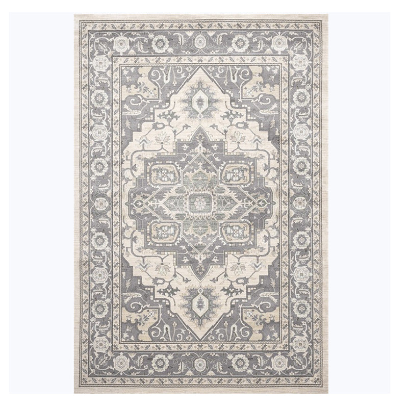 Moroccan Southwestern Print Rug Polyester Indoor Carpet Non-Slip Backing Area Rug for Living Room