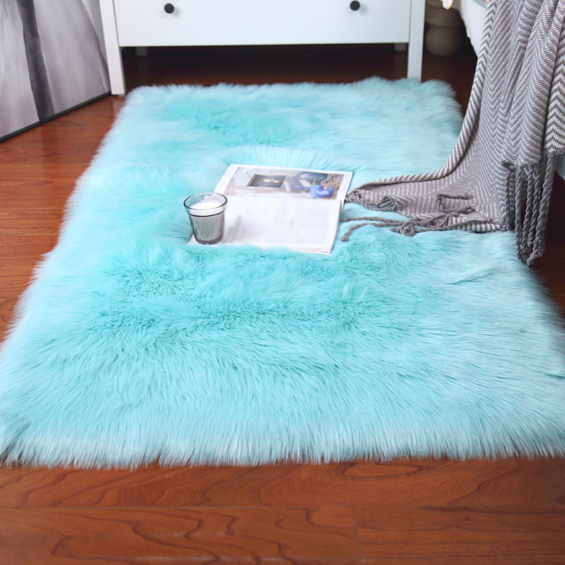Contemporary Home Decoration Rug Plain Shag Indoor Carpet Polyester Stain Resistant Area Rug