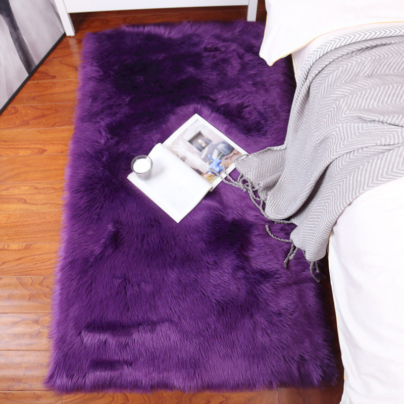 Contemporary Home Decoration Rug Plain Shag Indoor Carpet Polyester Stain Resistant Area Rug