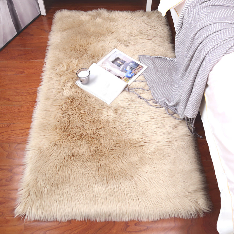 Contemporary Home Decoration Rug Plain Shag Indoor Carpet Polyester Stain Resistant Area Rug