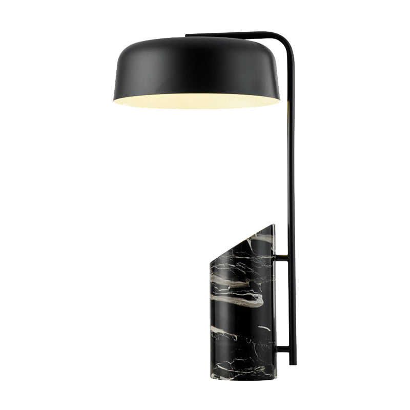 Contemporánea 1 cabeza Tarea Iluminación de lectura de tambor negro Luz con sombra de metal