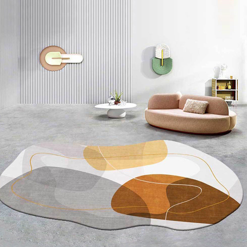 Semplice moquette casual grigio a colori grigio tappeto tappeto di supporto non slip per salotto