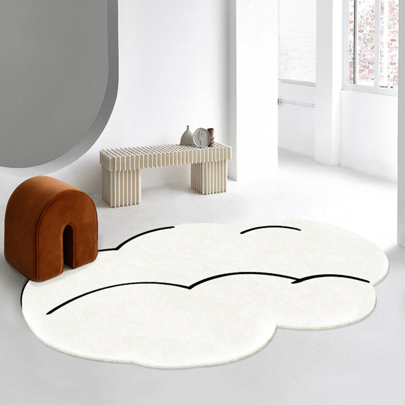 Novelty Cloud Design Rug Polyester Indoor Rug Non-Slip Backing Area Carpet for Living Room
