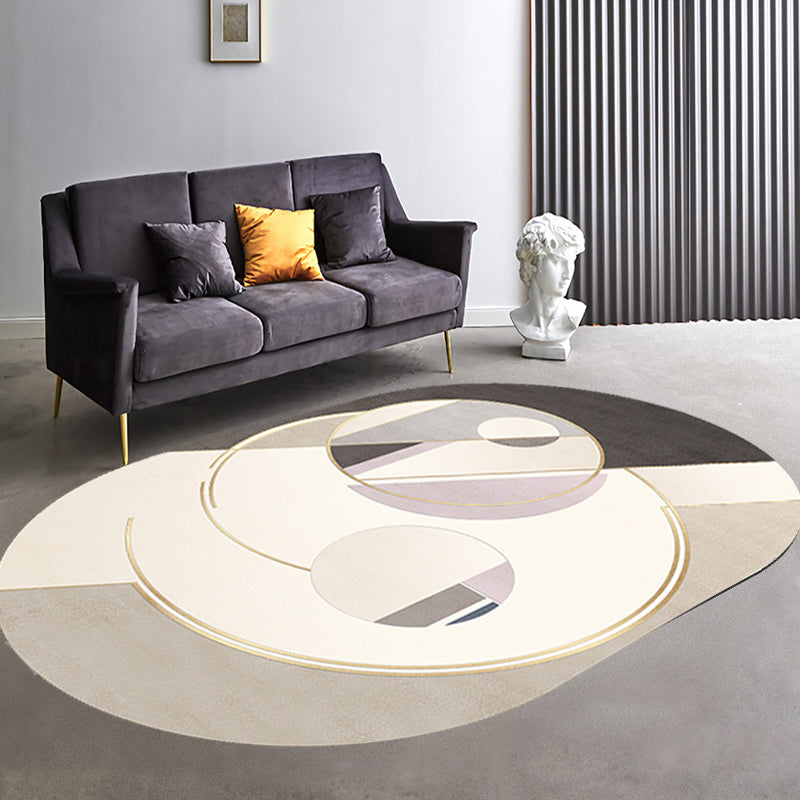 Neuheit Farbblock Teppich Polyester Indoor Teppich Nicht-Rutsch-Rückseite Teppich für Wohnzimmer