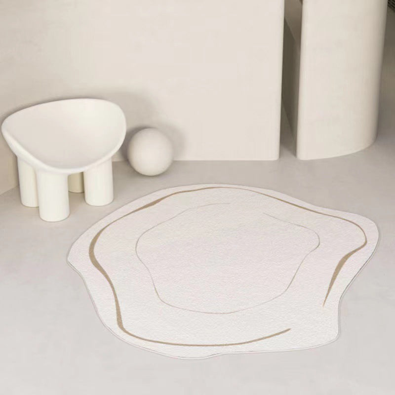 Tapis de tapis décontracté blanc tapis en intérieur line intérieure.