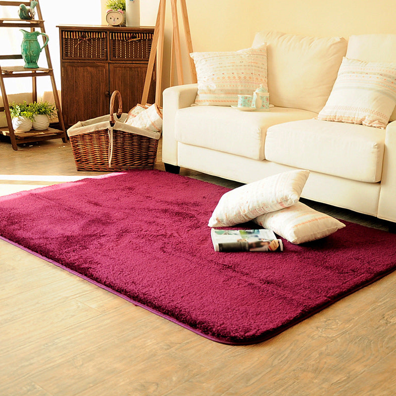 Tapis rose clair en Polyester de couleur unie, tapis d'intérieur lavable pour la décoration de la maison