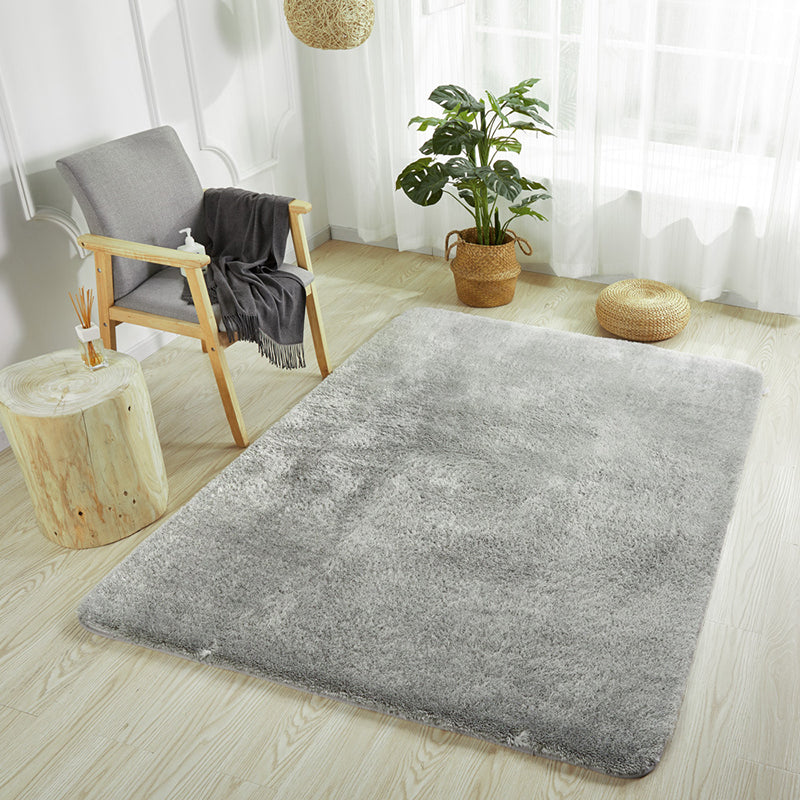 Light Pink Rug Polyester Solid Color Indoor Rug Washable Area Rug for Home Decor