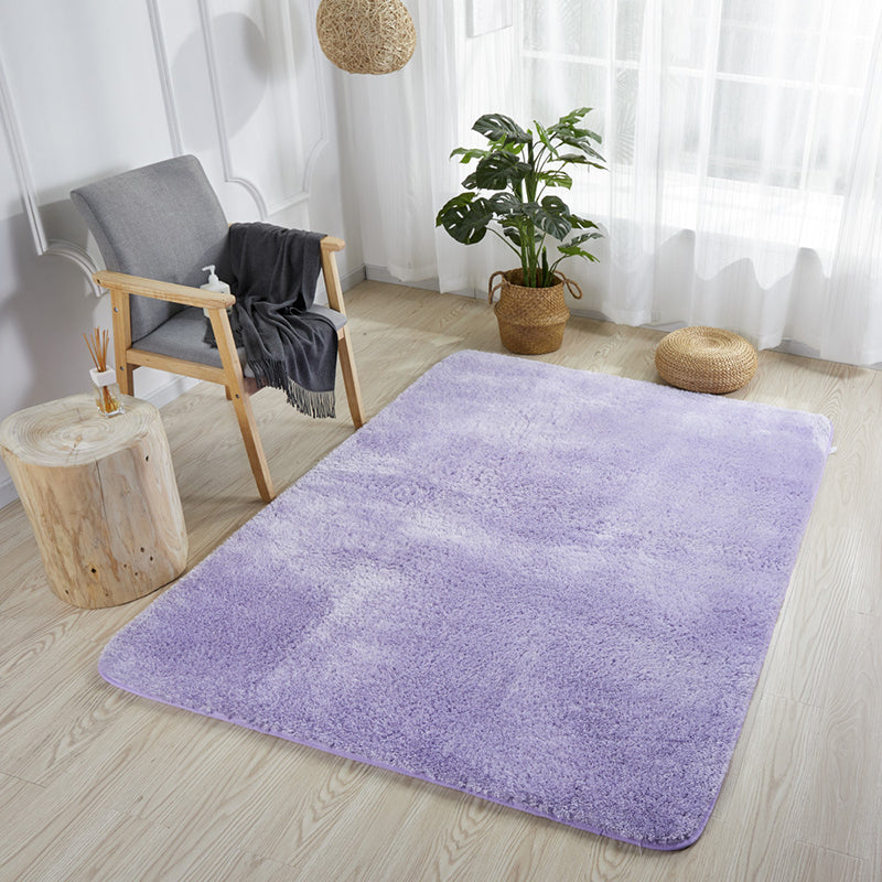 Light Pink Rug Polyester Solid Color Indoor Rug Washable Area Rug for Home Decor